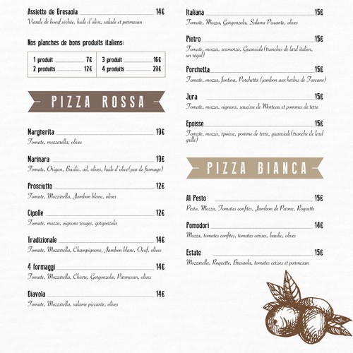 Menu contest entry by Alyona Mizina