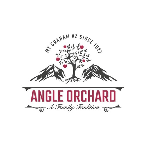 100 year old orchard logo. Design by Mararti