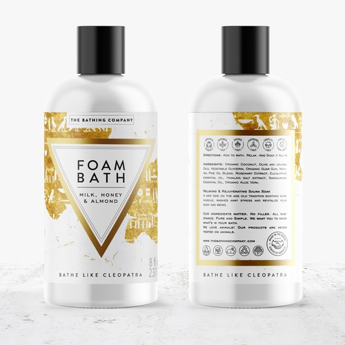 Foam Bath Bottle Labels Design by bcra