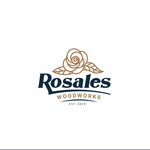 Rose - Outline - Wordmark Logo Design by Sam.D