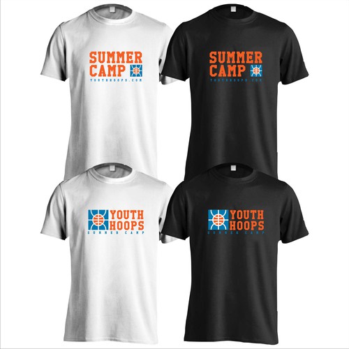Clean tshirt design for a summer basketball camp. Tshirt contest