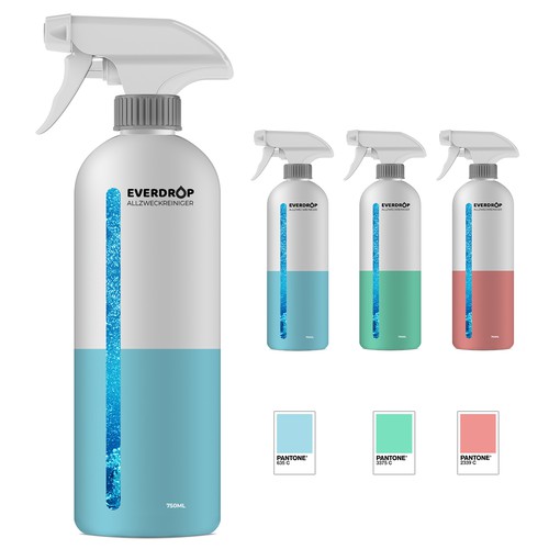 Diseño de Premium Spray Bottle and Packaging for Cleaning Supplies de gs-designs