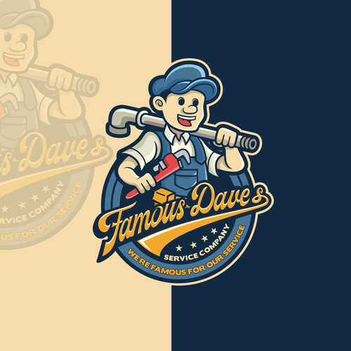 Famous Dave's Service Company Logo Réalisé par VectorCrow87