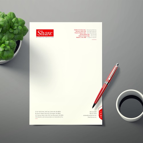 Letterhead for Divorce & Family Law Firm; Modern, Minimalist, Conservative Design Design by Xclusive16