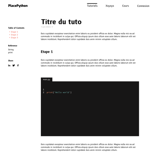 Educational and mentoring platform about the Python programming language Design réalisé par Palepinkbutterfly