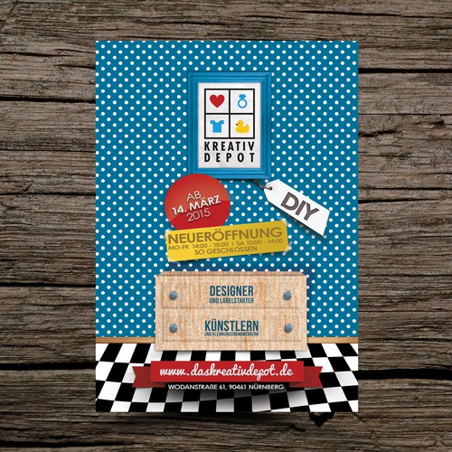 Tarjeta o invitación propuesta en el concurso por pink.print