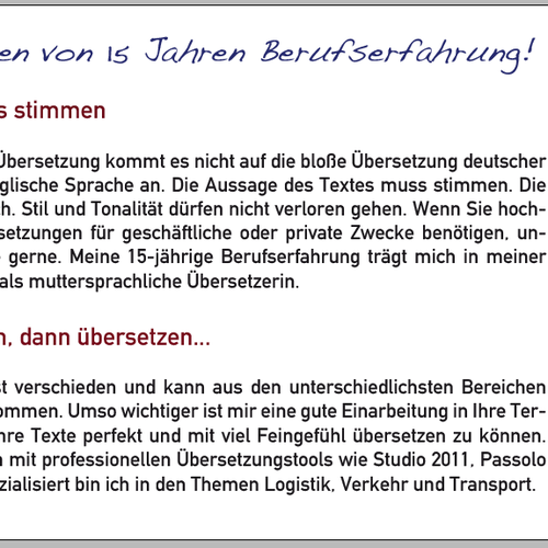 Postcard, flyer or print contest entry by Tante Emmy