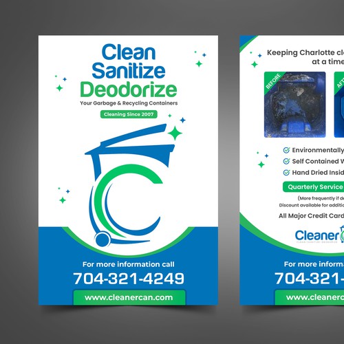 Design a Promotional Flyer for Our Trash Can Cleaning Business Design by Artist@Joy Dey