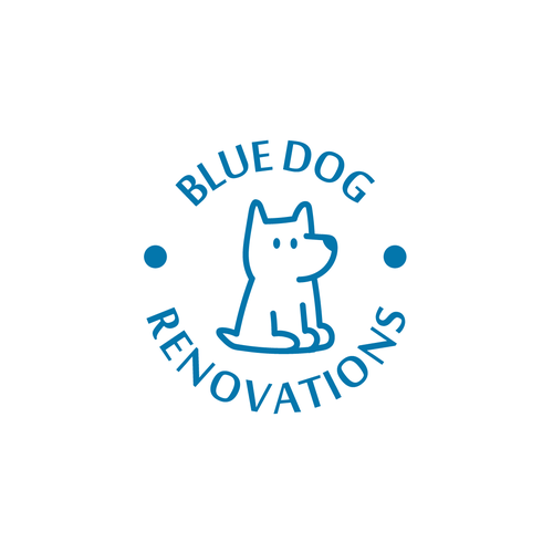 Design a company logo to reflect company name. A Blue Dog (Bulldog) With a hardhat, toolbelt w/cigar Design by Polinassssss