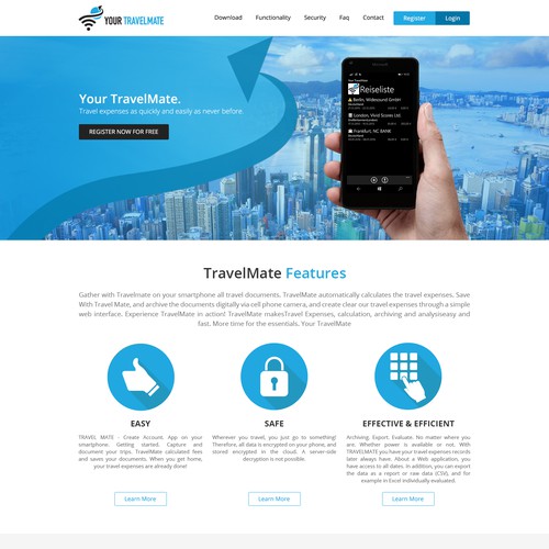 Landing page design contest entry by Artistden