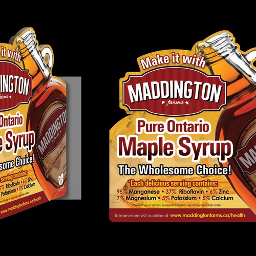 Maddington Farms Rack Card for the Health Benefits of Pure Maple Syrup Design von jay000