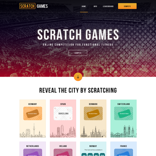 Functional Fitness Online Competition Website | Scratch Games Design by Obizzy