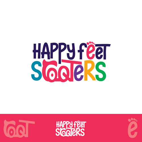 Fun, bright colored, modern logo for theme park scooter rental Design by 3AM3I