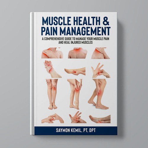 Book cover with a drawing images of the human anatomy combining muscles and bone structure. Design by Xnine