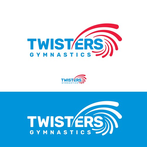 Twister Gymnastics Logo Rebrand - Modern, Exciting, Clean Logo Update for Kids Gymnastics Facility Design by DR Creative Design