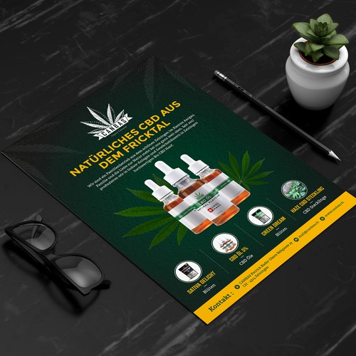 Flyer promotion for local CBD store Diseño de mahiofficial