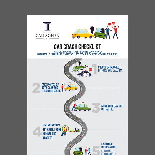 Car Crash Checklist Design von Shreya007⭐️