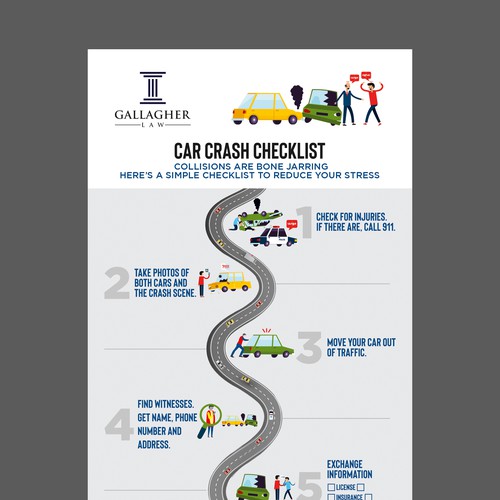 Car Crash Checklist Design por Shreya007⭐️