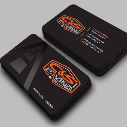 Design We are an asphalt paving company  card with character, style, stands out from everyone nothing bland no white ,add stuff por LAXMI DESIGNHUB