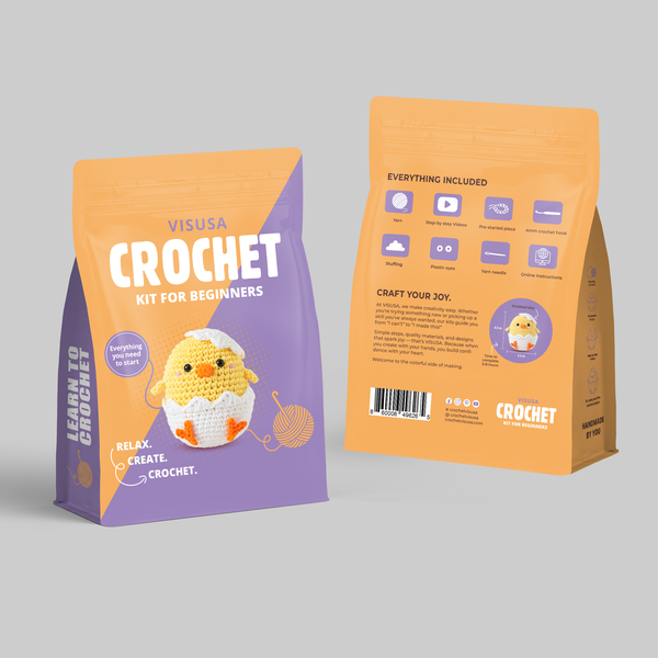 Crochet kit packaging