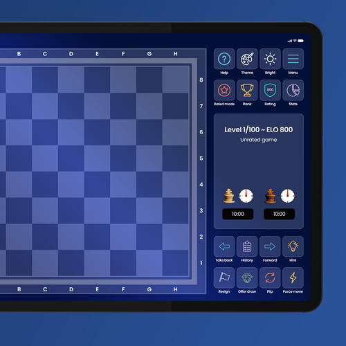 iPad Chess App - Polishing project. See PSD. Design by Borowski Design