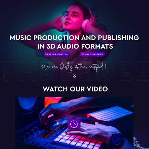 Design a website for a music production company... Design by Sunshine Kreations