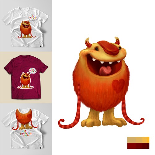 The East Beast - a fun mascot for an elementary school Design by reza.m