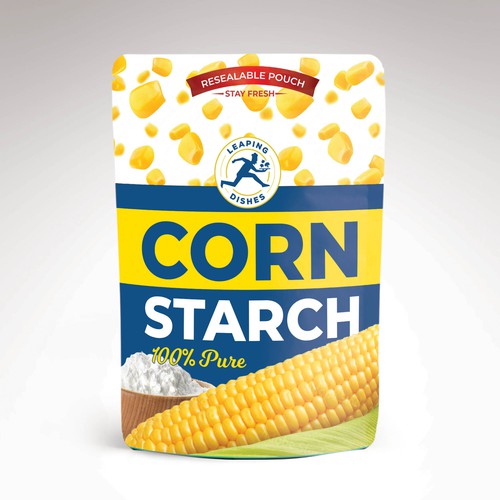 Need a BOLD DESIGN FOR CORN STARCH IN RESEALABLE BAG Design by TheBeeDee