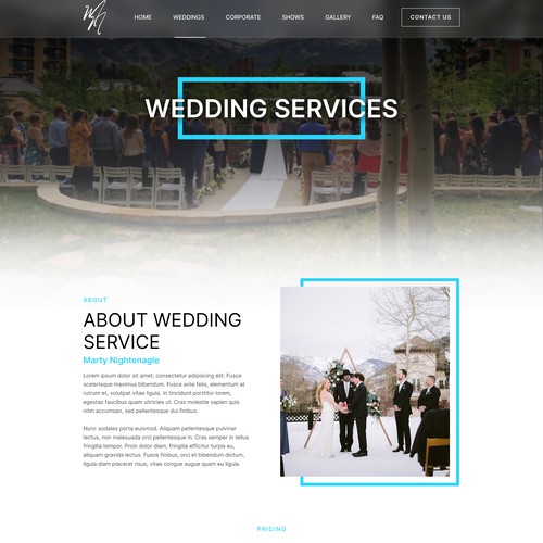 Dynamic DJ & Musician needs a website for weddings & corporate entertainment Design by FuturisticBug