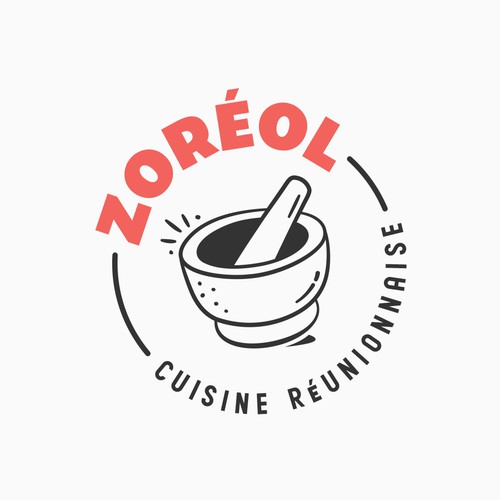 "Reunion Island food truck logo for a parisian clientele" winning Logo & brand guide