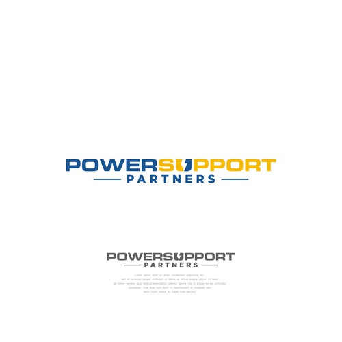 Home Generator Company Logo Design - Power Support Partners Design by WanExpert™