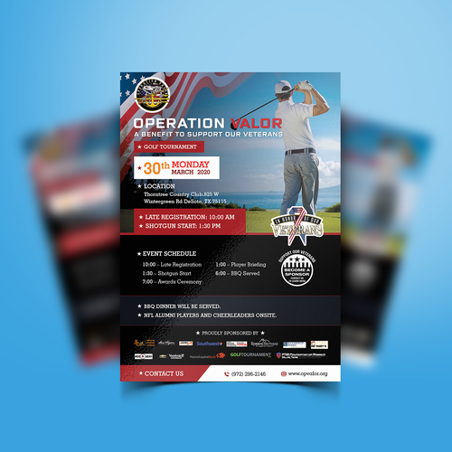 FLYER - Veteran's Charity Golf Tournament Design by Bulls EYE