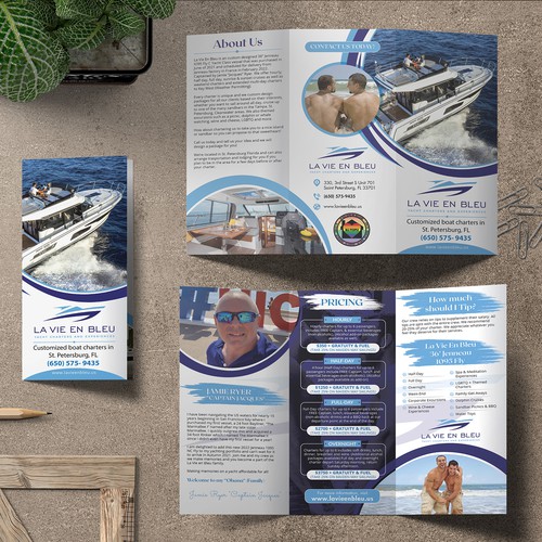 Designs | La Vie En Bleu Yacht Charters Needs a Brochure | Brochure contest