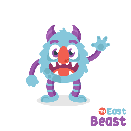 The East Beast - a fun mascot for an elementary school Design by Nandatama ✪