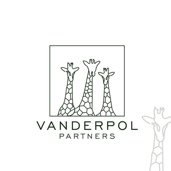Vanderpol partners logo with three giraffe icons