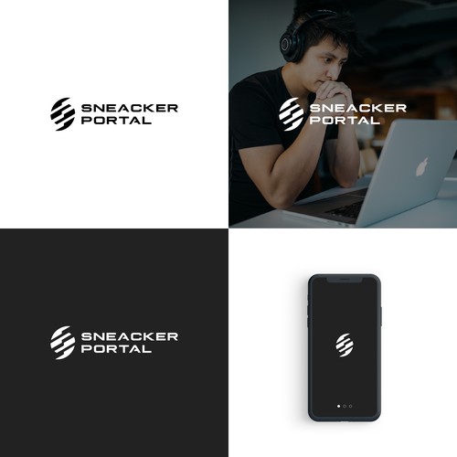 sneaker resale store workflow automation software - modern tech logo design Design by thetamlika®