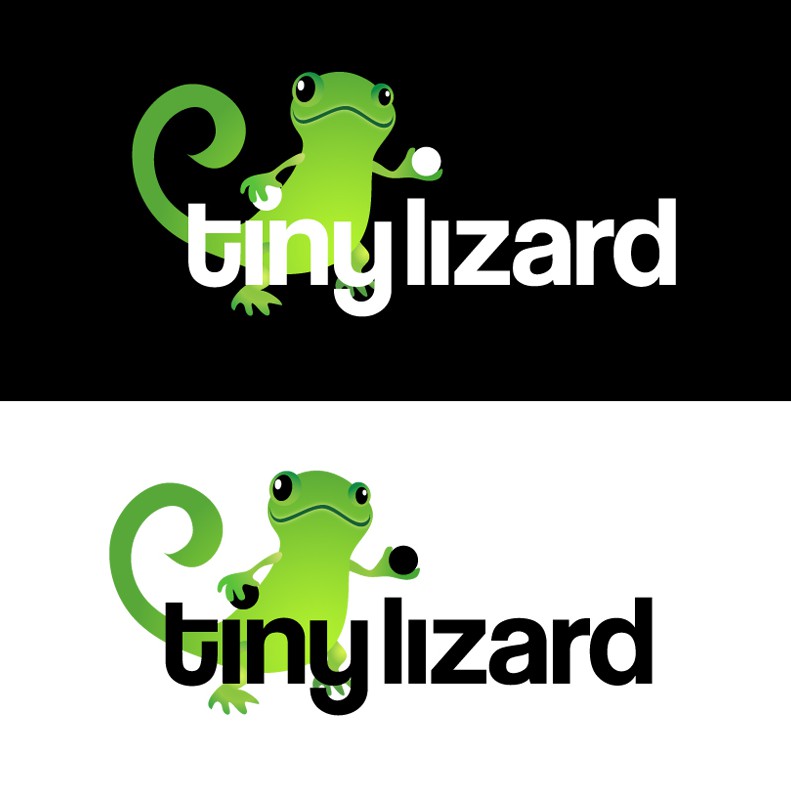 Gecko logo with the title 'Tiny Lizard Logo'