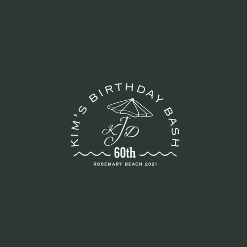 Refined yet Jaunty Logo for 60th Birthday Design by Gilidesigns™