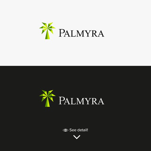 Palmyra Logo Context - Mix of History and Technology Design by Leo Sugali