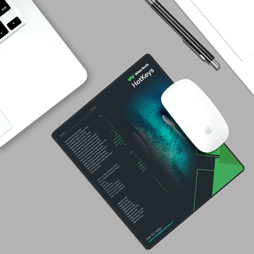 Mouse Pad Image to Showcase Company Logo & Software Hotkeys (7.75×9.25″ Mouse Pad) Design by Varian Wyrn