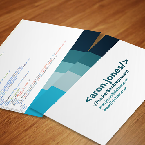 Create an elegant business card for an entrepreneurial hacker Design by BXG