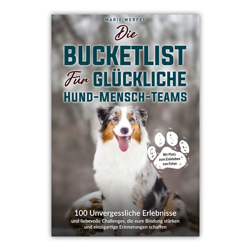 Design a harmonious, cute cover for a dog & human bucketlist Design by A_Ndesign