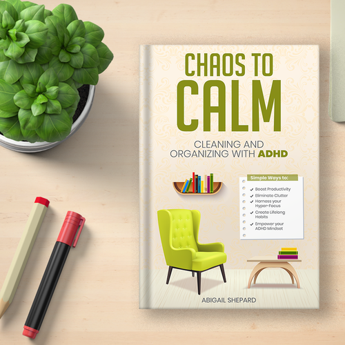 Simple and Empowering book cover for cleaning and organizing Diseño de Knorpics