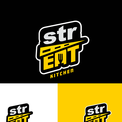 strEAT Kitchen Logo Design by -NLDesign-