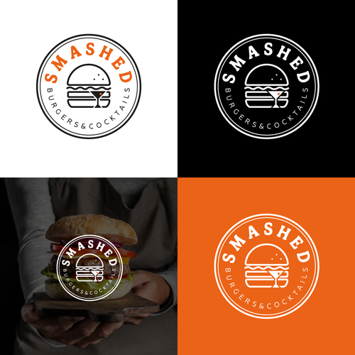 Modern and trendy but unique logo to showcase BURGER and BAR restaurant-ontwerp door MATAMA