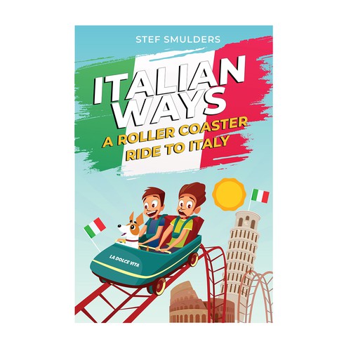 Funny Book Cover Illustration about Italy Design by EsoWorld