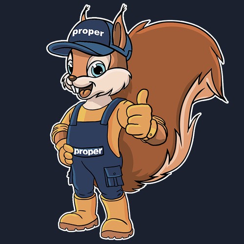 Friendly Squirrel Mascot Design by vvaallii