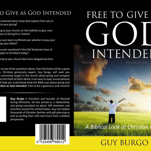 Create a book cover for Free to Give as God Intended Design réalisé par praveen007