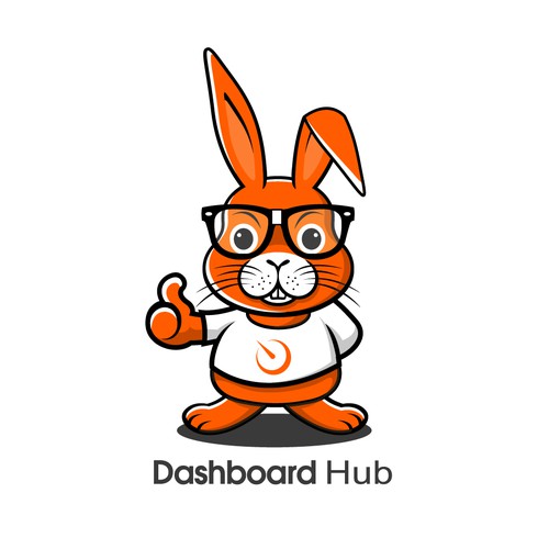 Cute geeky fun rabbit or monster for techies Design by xclusivelogo