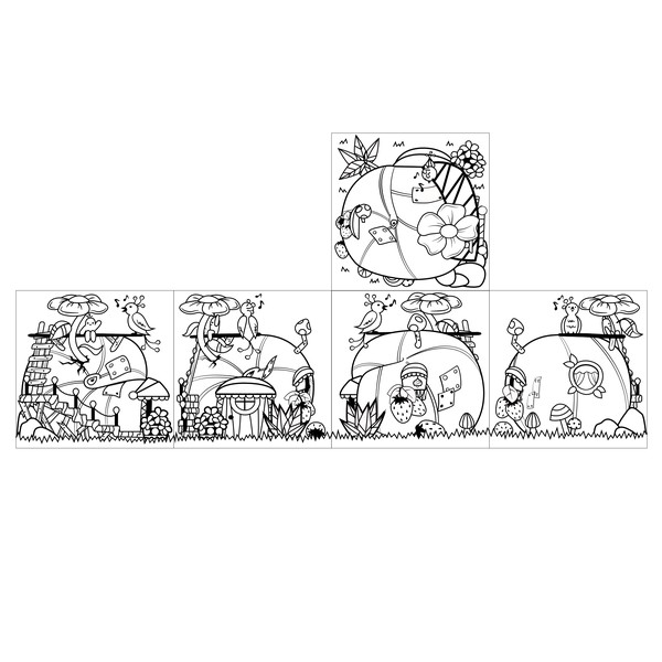 Malvorlage Würfel Schnecke